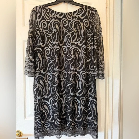 Alex Marie Dress black silver cocktail size 16 - Picture 3 of 11